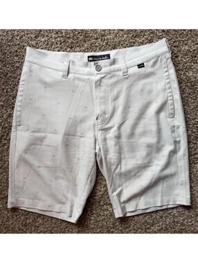 Travis Mathew Performance Shorts Palm Tree Print Men Size 32